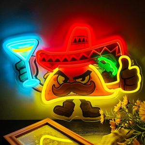 Thay Đổi Độ Sáng LED Tacos <span class=keywords><strong>Neon</strong></span> Ánh Sáng Tường Trang Trí Nội Thất Mexico Nhà Hàng Thức Ăn Nhanh Cửa Hàng Cửa Sổ Hiển Thị Thiết Kế Nội Thất Bao Gồm <span class=keywords><strong>Neon</strong></span> Ánh Sáng - Product Image 1