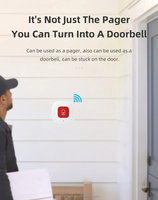 ANGUS Tuya WiFi Pager, montre intelligente avec bouton d'appel d'urgence pour personnes âgées, systèmes d'alerte pour aidants, systèmes d'alerte de vie pour seniors, sans frais mensuels