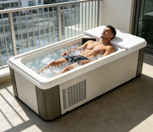 Bain de glace tout-en-un écoénergétique avec système de refroidissement intégré et équipement de filtration pour spa - Product Image 1