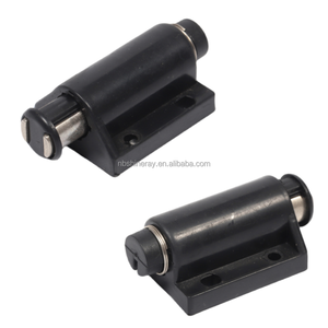 Armoires à loquet magnétique en acier noir avec plaque métallique (lot de 2) - Product Image 4