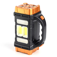 Lampe de poche d'urgence solaire haute puissance COB, lampe de travail rechargeable pour l'entretien, le camping en extérieur et la patrouille