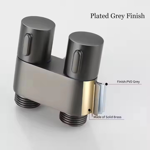 Grifo de <span class=keywords><strong>inodoro</strong></span> moderno 2 en 1 para el hogar, con boquilla de bidé de latón ABS y acero inoxidable 304, montado en la pared para baño - Product Image 2