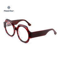 Montures de lunettes optiques rondes en acétate écologiques de style royal de luxe, mode tendance unisexe pour adultes