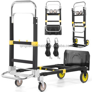 Chariot utilitaire pliable 2-en-1 en aluminium, robuste et industriel, convertible en chariot à main et en chariot à plateforme - Product Image 6