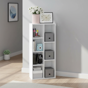 Étagère autoportante à 2 colonnes, unité de <span class=keywords><strong>rangement</strong></span> ouverte moderne blanche, étagère de <span class=keywords><strong>rangement</strong></span> gain de place à 8 cubes pour chambre et salon - Product Image 2