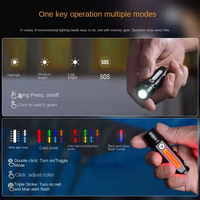 Mini lampe torche tactique EDC, pile AA, 410LM LED, étanche IP66, faisceau de 50m, corps en alliage d'aluminium, rechargeable par USB, anodisée, camping