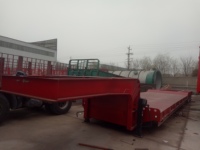 Высококачественный стальной полуприцеп-трал LUEN Shandong 80т для перевозки тяжелой техники