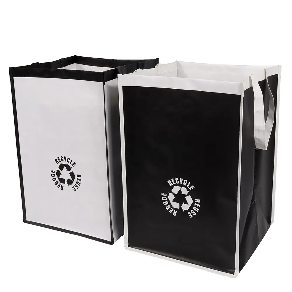 가정용 접이식 쓰레기 쓰레기통 방수 짠 PP 재활용 폐기물 가방