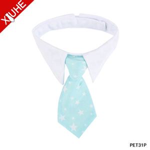 Venta al por mayor, accesorios económicos para perros, corbatas para perros con estampado de estrellas blancas 100% poliéster - Product Image 3