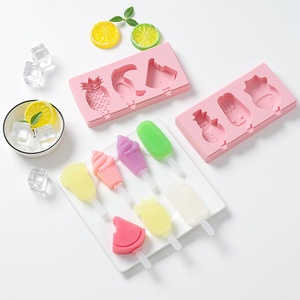 Moule à glace en silicone écologique en gros, fabricant de bâtonnets de glace connectés avec couvercle, bac de congélation réutilisable pour DIY, démoulage facile des cubes - Product Image 3