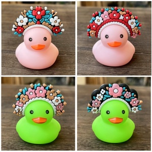 Accesorios de Plástico con Logotipo Personalizado, Patito Amarillo de 2 Pulgadas, Novedad N.° 8, Pequeño Adorno para Té con Leche, Regalo, Joyería DIY, Juguete - Product Image 2