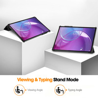 Étui de protection léger pour tablette avec support pliable en trois parties, coque intelligente en PU, protection intégrale des bords anti-rayures pour Lenovo Idea Tab Pro Gen 2