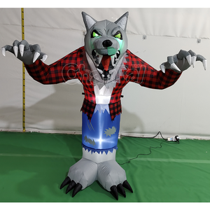 Décoration d'<span class=keywords><strong>Halloween</strong></span> gonflable de 1,8 m de haut : Loup-garou effrayant personnalisé pour <span class=keywords><strong>activités</strong></span> estivales de saison hivernale - Product Image 1