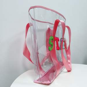 Bolso de compras de PVC transparente a la moda estilo plegable para playa o uso diario - Product Image 3