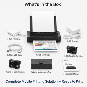 Lightweight Wireless Portable Inkjet <b>Printer</b> with Foldable Paper Tray, <b>Compact</b> Travel <b>Printer</b> for Business Trade Show - Product Image 4
