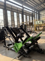 Máquina de Sentadillas y Remo con Carga de Discos para Gimnasio Comercial, Equipo de Entrenamiento de Piernas y Espalda, Doble Función, Equipo de Fitness