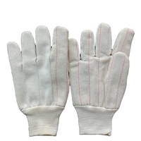 Personnalisé Coton polyester Toile Double Paume Moulin À Chaud Gants Bâche Soudage Construction Résistant À La Chaleur Poignet Élastique