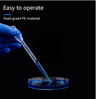 DATANG A100-3 0.2/0.5/1/2/3/5/10ml Consommables de laboratoire Micropipette en plastique jetable compte-gouttes Pipette Pasteur de transfert