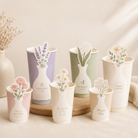 Gobelet à bulles créatif personnalisé LOKYO, 4 oz, 8 oz, 22 oz, gobelet en papier avec bouquet de fleurs 3D, gobelet à café jetable pour l'emballage des cafés