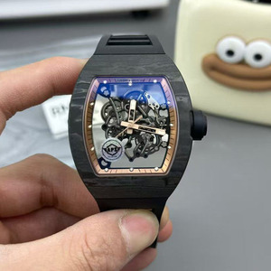 Reloj Tourbillon Mecánico Automático de Lujo para Hombre de 26 Años, con Bisel Dorado, Resistente al Agua, de Cerámica Negra de Alta Calidad - Product Image 1