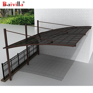 Cochera Independiente con Techo de Policarbonato, Protección Solar, Estilo Simple, <span class=keywords><strong>Garaje</strong></span> para Estacionamiento de Automóviles - Product Image 3