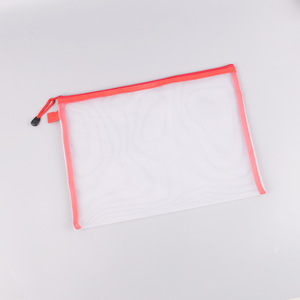 Clear Mesh Zipper Pencil <b>Bag</b> Fabric Stationery Storage Case for <b>Schools</b> Offices with Pen Holder and Organizer Features - Product Image 4