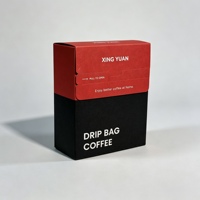 Boîtes cadeaux personnalisées en carton à bande déchirable pour café filtre, design sur mesure, texture velours, vente en gros