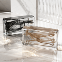 Brique de verre personnalisée à motif encre solide avec garantie de 5 ans pour la décoration des halls d'hôtel et des cloisons commerciales