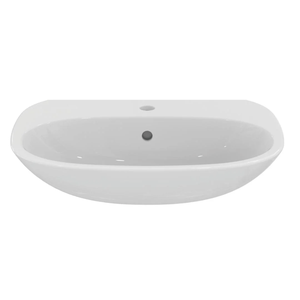 Lavabo simple TESI 60 cm en porcelaine polie et meuble en pierre pour salle de bain d'hôtel - Product Image 3