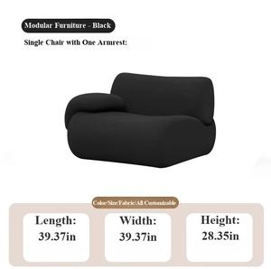 Modern kumaş modüler kesit koltuk takımı-özelleştirilebilir renkler/boyutlar/Logo çeşitli yaşam alanları için kolay taşıma uyarlanabilir - Product Image 2