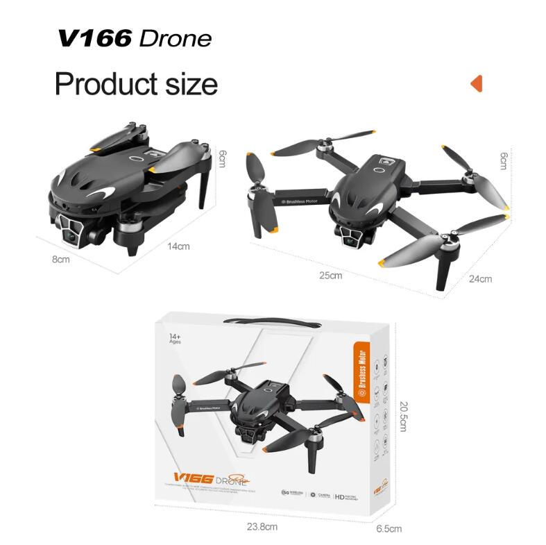 V166 ミニドローン 4Kデュアルカメラ付き 折りたたみ型リモコン付き