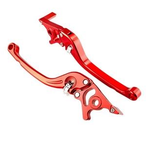 Leviers de frein de moto Qiangye rouges CNC, réglage universel, pour modification de moto - Product Image 4