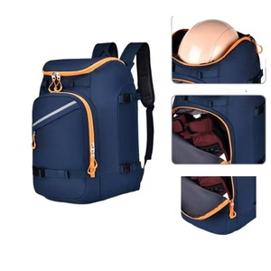 Ski Boot Travel Backpack 50L Waterproof Adjustable <b>Straps</b> for Kids' Ski/Snowboard Boots Helmets Gloves Accessories (Dark Blue) - Product Image 2