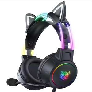 หูฟังแบบครอบหูคุณภาพสูง <span class=keywords><strong>Onikuma</strong></span> <span class=keywords><strong>X15</strong></span> <span class=keywords><strong>PRO</strong></span> หูฟังแบบมีสายสำหรับฟังเพลง พร้อมไฟ <span class=keywords><strong>RGB</strong></span> 3.5+USB พร้อมไมโครโฟนตัดเสียงรบกวน สำหรับเด็กหญิงและเด็กชาย - Product Image 2