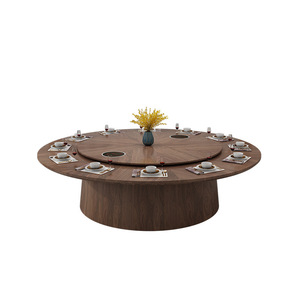 Mesa de Comedor Eléctrica de Estilo Chino, Mesa Redonda Grande con Rotación Automática - Product Image 2