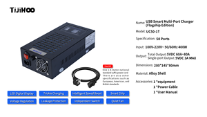 Tijihoo QC2.0 PD 3.0 QC3.0, 50USB โลหะทนไฟ500W 5V/2.4A อะแดปเตอร์ชาร์จเร็วสากลสำหรับโทรศัพท์มือถือสมาร์ทวอช - Product Image 6