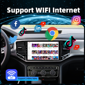 T100 xe Android Player IPS màn hình Carplay Wifi GPS Navigation hệ thống đa phương tiện 9 10 inch phổ 2DIN xe Đài phát thanh stereo - Product Image 5