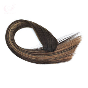 Extensions de cheveux humains naturels ShangKai de deuxième génération, nouées <span class=keywords><strong>à</strong></span> la main, 26 pouces, brun foncé - Product Image 6