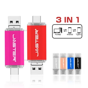 Clé USB 3.0 OTG 3 en 1 en métal avec logo personnalisé, clé USB pour téléphone, typc et pc, stockage externe sur mémoire USB