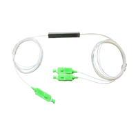 Pemisah Plc 2 arah atau Coupler Fbt 1x2 OEM NECERO 1x2 pemisah serat optik untuk berkomunikasi