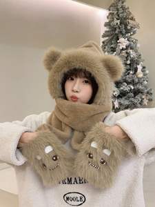 Caldo cappello invernale con pile e copricapo da donna, grazioso cappello invernale da donna piccolo mostro, Versatile cappello da donna - Product Image 6