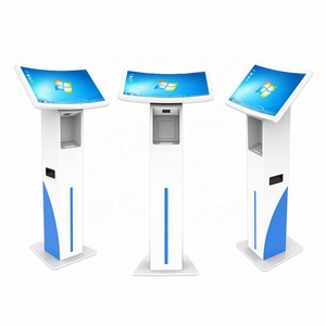 New Design Horizontal Self Service Terminal QR Code <b>Scanner</b> Nfc RFID Reader <b>Printer</b> 23.6" 32"self-service Food Order Kiosk - Product Image 2