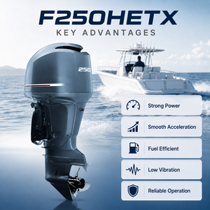 Moteur hors-bord marin <span class=keywords><strong>YAMAHA</strong></span> F250HETX 250HP V6 3352cc V6 EFI Puissance fiable et puissante pour la pêche commerciale et les bateaux de plaisance - Product Image 2