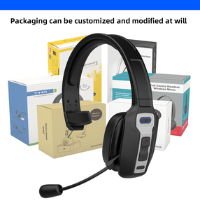 Tai Nghe Không Dây Với Tiếng Ồn Hủy Bỏ & Mute Microphone Cho Điện Thoại Di Động, Trên Tai Bluetooth Headphone Cho Trucker, Nhà Văn Phòng, <span class=keywords><strong>Skype</strong></span> - Product Image 6