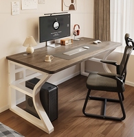 Bureau d'ordinateur en mélamine à structure solide au design moderne, étagère modulaire personnalisable, mobilier d'usine pour la maison, le bureau et l'apprentissage