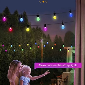 RGB Color Changing Remote Control Christmas Festoon Garland Outdoor LED <b>String</b> <b>Light</b> - Product Image 6