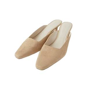 Nouvelles mules à talon fin en cuir véritable imprimé léopard, bout fermé, pour femme, collection Printemps-Été 2026 – Sandales à talon moyen pour l'extérieur - Product Image 5