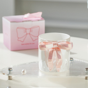 Taza de Cerámica con Lazo Decorativo, Diseño Creativo, para Agua, Café, Desayuno, Apta para Lavavajillas, Ecológica, para Mujeres, Venta al Por Mayor - Product Image 2