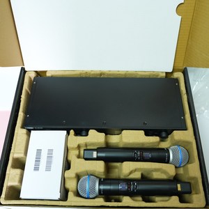 SLXD4D Microphone <span class=keywords><strong>sans</strong></span> <span class=keywords><strong>fil</strong></span> dynamique de haute qualité, 2 canaux, véritable diversité UHF, omnidirectionnel, léger, portable, en métal, à main - Product Image 1