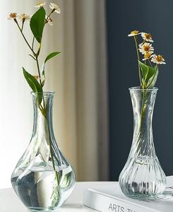 Vente en gros Offre Spéciale Vases bourgeon décoratifs de mariage Vases en verre transparent rustique petits centres de table Mini fleurs Vases en verre - Product Image 2